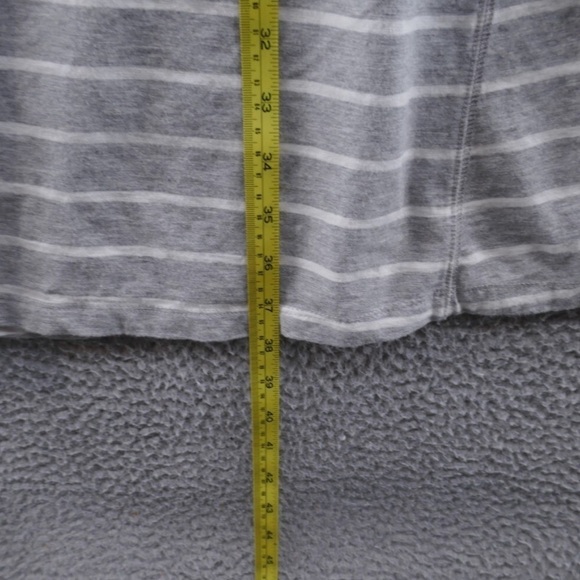Talbots Gray Knit Maxi Skirt Womens Soft Medium Gray White Stripe Beachy Pull On - Picture 12 of 12